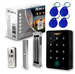 Система СКУД Ps-Link KIT-CH1-FP-180 / сканер отпечатков / магнитный замок 180кг / RFID, WIFI