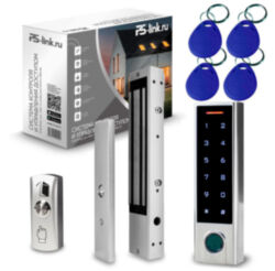 Система СКУД Ps-Link KIT-C1EM-350LED / сканер отпечатков / магнитный замок 350кг / RFID, WIFI