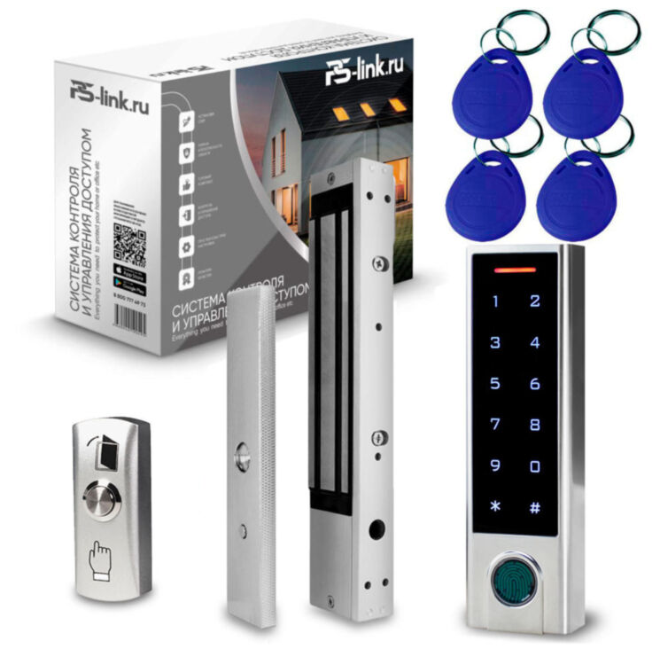 Система СКУД Ps-Link KIT-HF3WF-280LED / сканер отпечатков / магнитный замок 280кг / RFID, WIFI