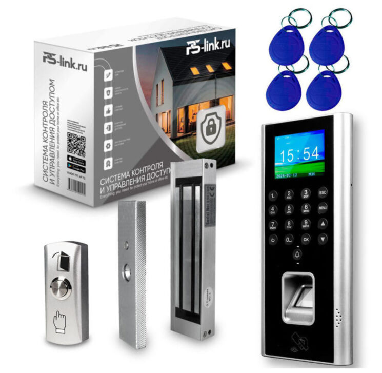 Система СКУД Ps-Link KIT-9700F-180 / детектор отпечатков / RFID