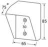 Козырек для звонка черный 85×65×75 мм