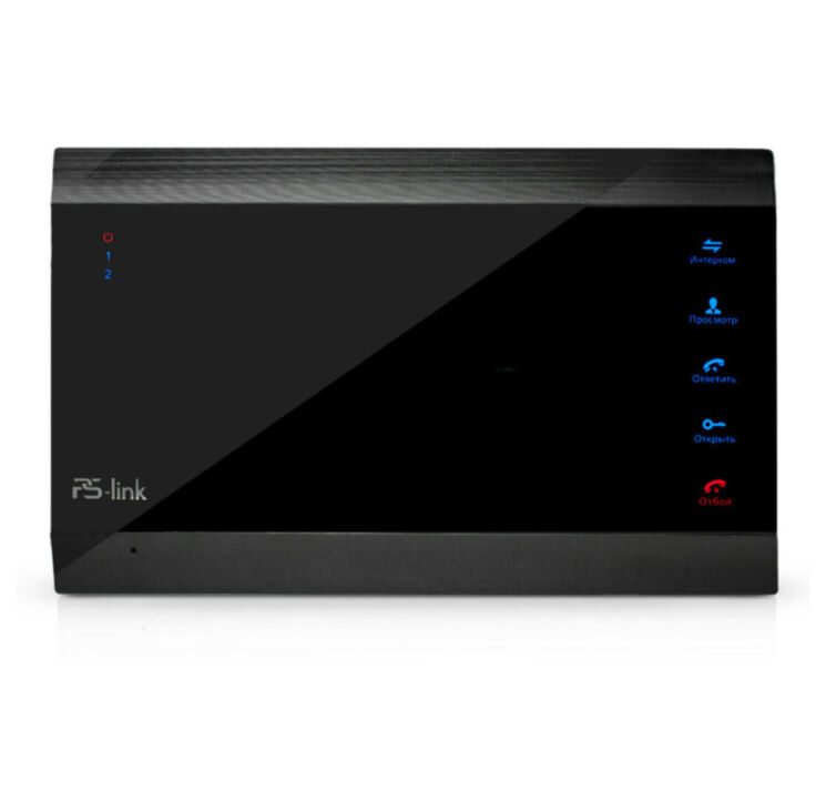 Видеодомофон проводной Ps-Link PS-706DP-FHD Черный с экраном 7" реле ворот интеркомом