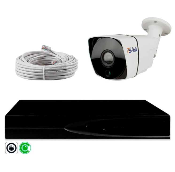 Комплект видеонаблюдения IP 2Мп KIT-C201POE-YE облако IPEye, одна уличная камера