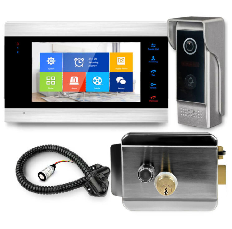 Комплект видеодомофона Ps-Link KIT-DB09-SS / WIFI с электромеханическим замком