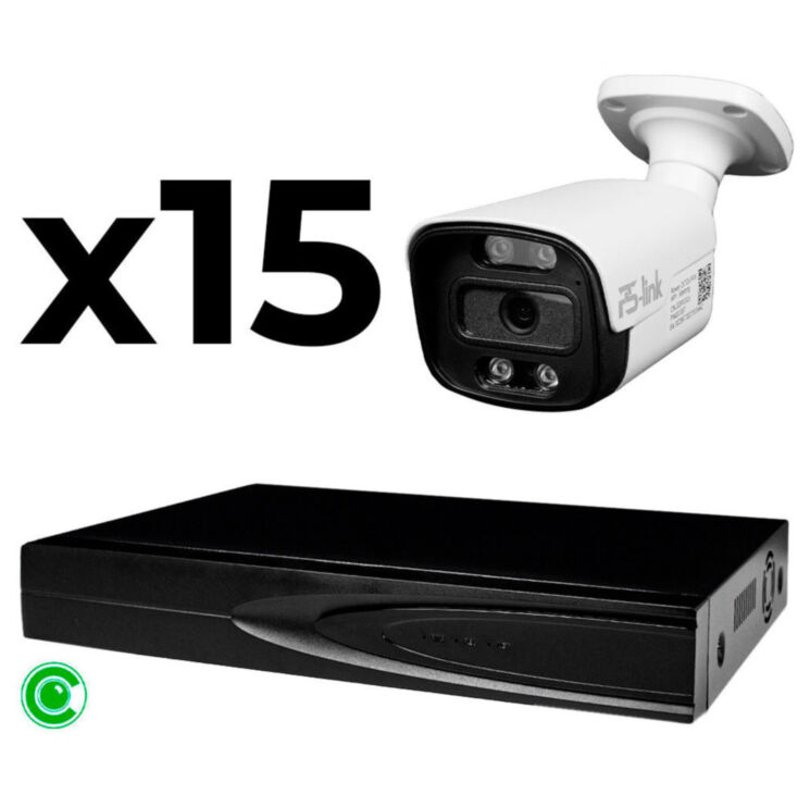 Комплект видеонаблюдения IP 8Мп KIT-C815IP-ST 15 камер для улицы, умная аналитика, детекция человека, детекция автомобиля, область вторжения