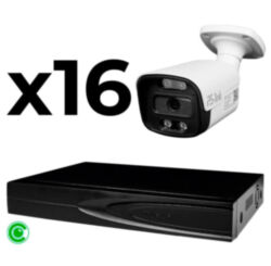 Комплект видеонаблюдения IP 8Мп  KIT-C816IP-ST 16 камер для улицы, умная аналитика, детекция человека, детекция автомобиля, область вторжения