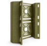 Кронштейн монтажный двойной для камеры видеонаблюдения на столб или угол 80мм, печать 3D, зеленый