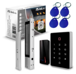 Система СКУД PS-Link KIT-T12MF-P-350 / эл. магнитный замок 350кг / кодовая панель / RFID Mifare