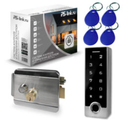 Система СКУД Ps-Link KIT-TF2EM-WP-W-SSM / отпечаток пальца / эл. механический замок / кодовая панель / RFID / WIFI