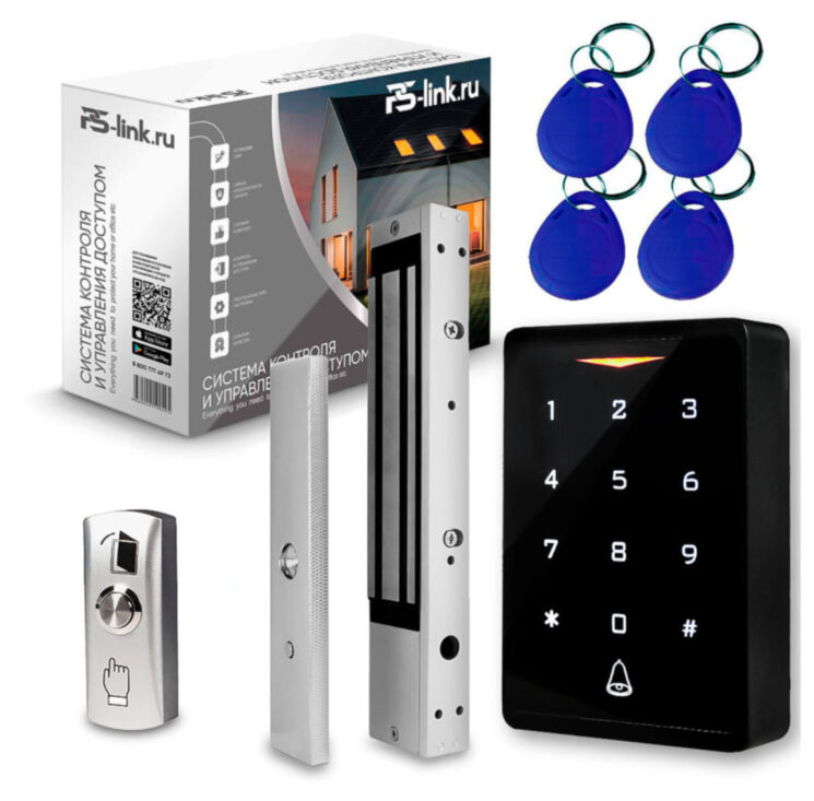 Система СКУД Ps-Link KIT-CH1-280LED / кодовая панель / магнитный замок 280кг / RFID. WIFI
